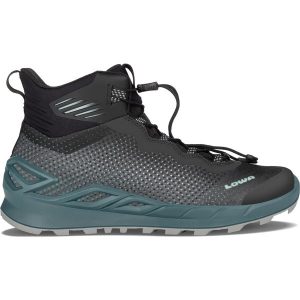 Buty trekkingowe damskie Lowa Merger Mid Gtx. Czarne buty trekkingowe Lowa, z materiału, bez zapięcia. Za 557,00 zł.