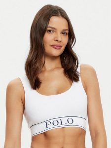 Polo Ralph Lauren Biustonosz top 4P3006 Biały. Białe biustonosze Polo Ralph Lauren, s, bez wzorów, z syntetyku, bez kołnierzyka, bez ramiączek. Za 199,99 zł.
