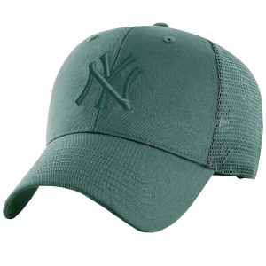 Czapka z daszkiem dla dorosłych 47 MLB New York Yankees Branson Cap. Zielone czapki 47 Brand, bez wzorów, z bawełny, sportowe. Za 99,99 zł.