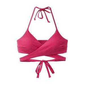 Top Bikini Palima Dla Kobiet. Czerwone bikini AQUAWAVE, bez wzorów. Za 71,99 zł.