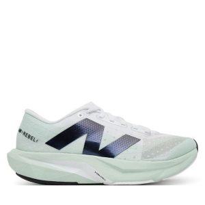 Buty do biegania New Balance. Zielone buty sportowe New Balance, bez wzorów, bez zapięcia, do biegania. Za 449,99 zł.
