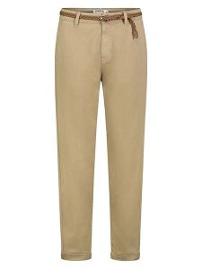 Sublevel Spodnie chino w kolorze beżowym rozmiar: S. Brązowe chinosy Sublevel, bez wzorów, ze skóry. Za 126,99 zł.
