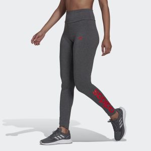 Legginsy damskie adidas Loungewear Essentials. Czerwone legginsy ADIDAS, bez wzorów. Za 103,00 zł.