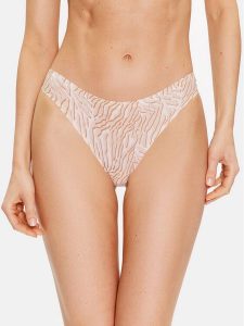 Chantelle Stringi Soft Stretch C11D90 Beżowy. Brązowe stringi Chantelle, bez wzorów, z syntetyku. Za 59,99 zł.
