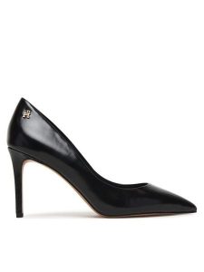 Tommy Hilfiger Szpilki Essential Pointed Pump FW0FW09362 Czarny. Czarne szpilki TOMMY HILFIGER, bez wzorów, ze skóry, bez obcasa. Za 569,99 zł.