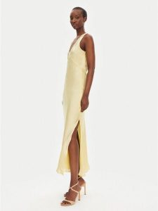 TWINSET Sukienka wieczorowa 251TP2370 Beżowy Regular Fit. Brązowe sukienki Twinset, bez wzorów, z syntetyku, wizytowe, bez kołnierzyka, bez ramiączek. Za 679,00 zł.