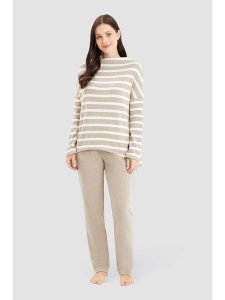 Rösch 2-częściowy zestaw w kolorze kremowo-szarobrązowym rozmiar: 44. Brązowe swetry oversize Rösch, bez wzorów, bez ramiączek. Za 306,73 zł.