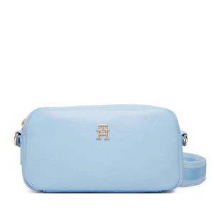 Torebka Tommy Hilfiger. Niebieskie listonoszki TOMMY HILFIGER, bez wzorów, bez dodatków. Za 409,99 zł.