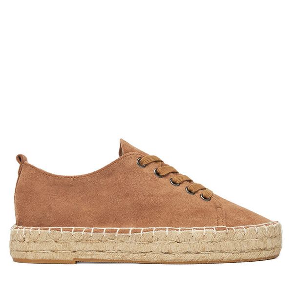 Espadryle DeeZee. Brązowe espadryle DeeZee, bez wzorów, bez obcasa. Za 119,99 zł.