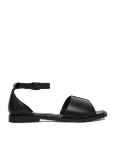 Lasocki Sandały CEO-WI16-FOXI-98 Czarny. Czarne sandały Lasocki, bez wzorów, ze skóry, bez obcasa, na płaskiej podeszwie, bez zapięcia. Za 159,99 zł.