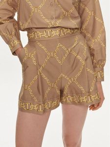 TWINSET Szorty materiałowe 241TP2731 Beżowy Loose Fit. Brązowe szorty Twinset, bez wzorów, z bawełny. Za 669,99 zł.