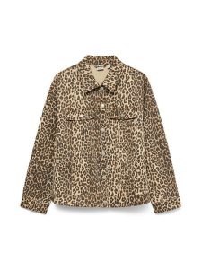 Vero Moda Kurtka jeansowa Tessa 10329961 Brązowy Oversize. Brązowe kurtki Vero Moda, s, bez wzorów, z bawełny, bez kaptura. Za 139,99 zł.
