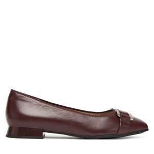 Baleriny Caprice. Czerwone balerinki Caprice, bez wzorów, bez obcasa, bez zapięcia. Za 289,99 zł.