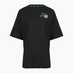Koszulka damska PUMA Cherry on Top Graphic. Czarne topy Puma, s, bez wzorów, z bawełny, eleganckie, bez kołnierzyka, bez ramiączek. Za 149,99 zł.