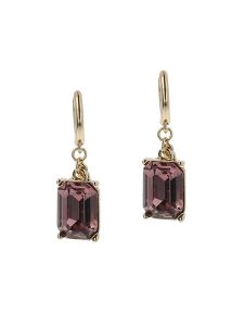 Otazu Pozłacane kolczyki-kreole z kryształami Swarovski rozmiar: onesize. Różowe kolczyki Otazu, z kryształem, pozłacane. Za 166,95 zł.