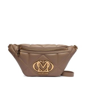 Nerka LOVE MOSCHINO. Brązowe nerki i saszetki LOVE MOSCHINO, bez wzorów. Za 919,99 zł.
