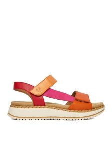 Remonte Sandały CEO-D3J50-38 Kolorowy. Sandały Remonte, bez wzorów, ze skóry, bez obcasa, na płaskiej podeszwie, bez zapięcia. Za 359,99 zł.