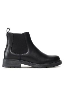 Clarks Sztyblety Orinoco2 Lane 261636194 Czarny. Czarne botki Clarks, bez wzorów, ze skóry, bez obcasa, na płaskiej podeszwie, bez zapięcia. Za 479,99 zł.