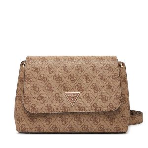 Torebka Guess. Brązowe listonoszki Guess, z aplikacjami, bez dodatków. Za 399,99 zł.
