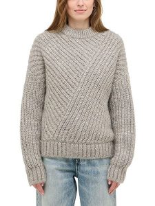 Mustang Sweter w kolorze szarym rozmiar: M. Szare swetry oversize Mustang, m, bez wzorów, ze splotem, bez ramiączek. Za 231,68 zł.