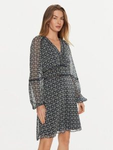 Guess Sukienka codzienna Yvette W4BK29 WDW82 Niebieski Regular Fit. Niebieskie kombinezony Guess, xs, z aplikacjami, z syntetyku, bez kołnierzyka, bez ramiączek. Za 299,99 zł.