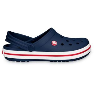 Klapki sportowe na basen Crocs CROCBAND. Białe klapki Crocs, bez wzorów, bez obcasa. Za 166,09 zł.