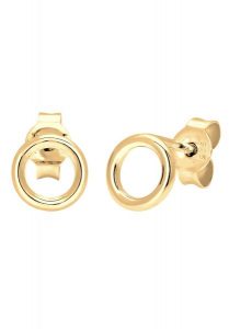Elli Damskie kolczyki sztyfty Circle Geo Minimal Basic w srebrze 925 Sterling Silver Kolczyki 1 ct. Szare kolczyki Elli, srebrne. Za 163,99 zł.