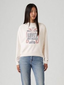 Levi's Bluza w kolorze kremowym rozmiar: S. Brązowe bluzy Levi's®, s, bez wzorów, z bawełny, bez kaptura. Za 152,95 zł.