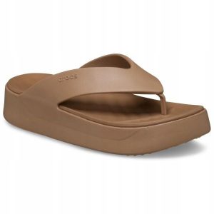 Japonki Dla Dorosłych Crocs Getaway Platform Flip. Czerwone klapki Crocs, bez wzorów, z materiału, bez obcasa. Za 139,99 zł.