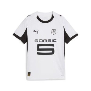Młodzieżowa koszulka wyjazdowa Stade Rennais F.C. 25/26 PUMA White Black. Biała bluzki Puma, m, bez wzorów, młodzieżowe, bez kołnierzyka, bez ramiączek. Za 349,00 zł.