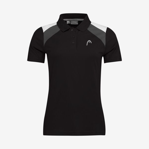 Koszulka polo damska CLUB 22 Tech. Czarne bluzki Head, xl, bez wzorów, z materiału, sportowe, bez kołnierzyka, bez ramiączek. W wyprzedaży za 140,00 zł.