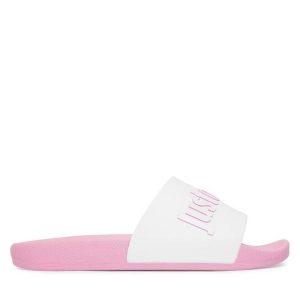 Klapki Just Cavalli. Czerwone klapki Just Cavalli, bez wzorów, bez obcasa. Za 329,99 zł.