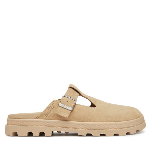 Klapki Palladium. Brązowe klapki Palladium, bez wzorów, bez obcasa. Za 399,99 zł.