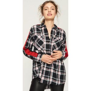 Koszula z lampasami - Czarny. Koszule marki Sinsay. W wyprzedaży za 29,99 zł.