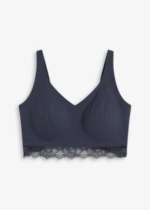Wyściełany biustonosz braletka, bezszwowy Feel Comfort. Niebieskie biustonosze bonprix, bez wzorów. Za 82,99 zł.