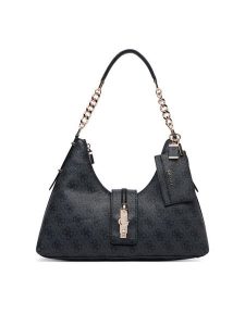 Guess Torebka Yvonne HWSG23 78010 Czarny. Czarne torebki klasyczne Guess, z aplikacjami, ze skóry, bez dodatków. Za 544,99 zł.