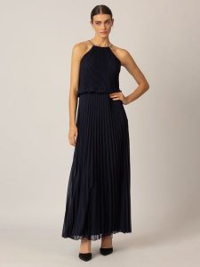 APART Sukienka w kolorze granatowym rozmiar: 36. Niebieskie sukienki Apart, bez wzorów, bez kołnierzyka, bez ramiączek, maxi. Za 308,18 zł.