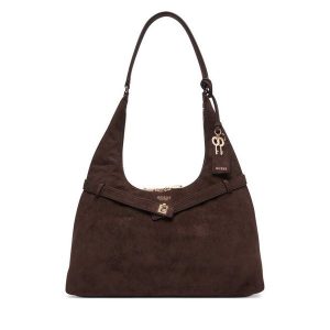 Torebka Guess. Brązowe torebki klasyczne Guess, z aplikacjami, bez dodatków. Za 634,99 zł.