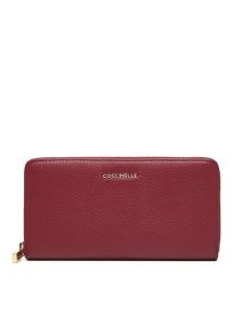 Coccinelle Portfel E2 MW5 11 04 Bordowy. Czerwone portfele Coccinelle, bez wzorów, ze skóry. Za 449,99 zł.