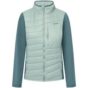 Damska kurtka puchowa Viking Zemu. Zielone kurtki Viking, bez wzorów, z puchu, bez kaptura. Za 349,90 zł.