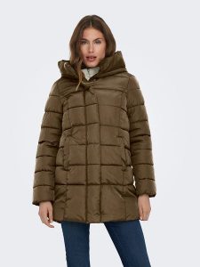 ONLY Kurtka pikowana w kolorze khaki rozmiar: M. Brązowe kurtki ONLY, m, bez wzorów, bez kaptura. Za 222,94 zł.