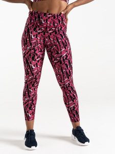Dare 2b Legginsy sportowe "Influential" w kolorze różowym rozmiar: 42. Różowe legginsy Dare 2b, bez wzorów, z materiału, outdoorowe. Za 92,21 zł.