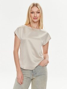 Vero Moda Bluzka Merle 10305151 Écru Regular Fit. Bluzki Vero Moda, l, bez wzorów, z syntetyku, bez kołnierzyka, bez ramiączek. Za 79,99 zł.