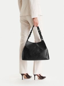 Just Cavalli Torebka 80RA4BC6 ZSD86 Czarny. Czarne torebki klasyczne Just Cavalli, bez wzorów, ze skóry, bez dodatków. Za 627,99 zł.