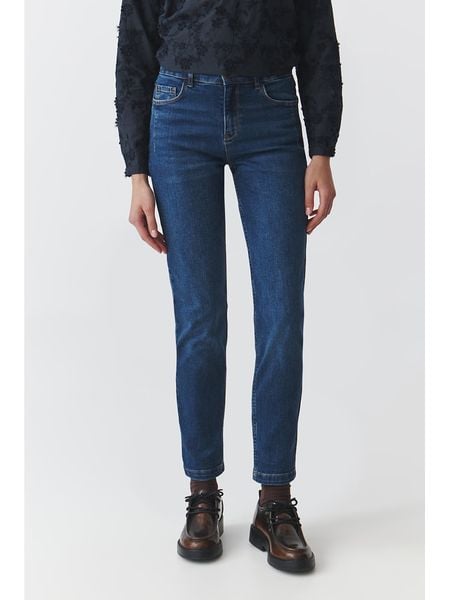 TATUUM Dżinsy "Saros" - Slim fit - w kolorze niebieskim rozmiar: 44. Niebieskie jeansy Tatuum, z aplikacjami, ze skóry. Za 177,32 zł.