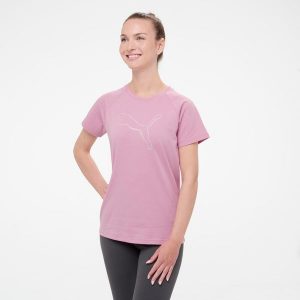Koszulka damska Puma Gym & Pilates. Czerwone bluzki Puma, s, bez wzorów, z bawełny, sportowe, bez kołnierzyka, bez ramiączek. Za 89,99 zł.
