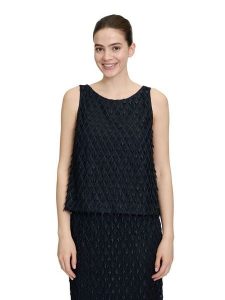 Vera Mont Top w kolorze granatowym rozmiar: 36. Niebieskie topy Vera Mont, bez wzorów, bez kołnierzyka, bez ramiączek. Za 173,99 zł.