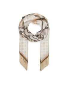 Guess Chusta AW5491 POL03 Beżowy. Brązowe apaszki i chusty Guess, z aplikacjami, z poliesteru. Za 219,99 zł.