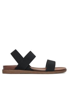 Clara Barson Sandały WS060701-01 Czarny. Czarne sandały Clara Barson, bez wzorów, z materiału, bez obcasa, na płaskiej podeszwie, bez zapięcia. Za 55,99 zł.
