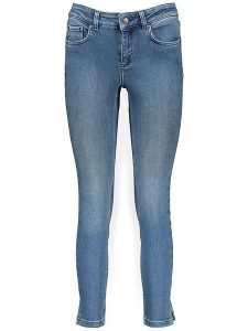 Oui Dżinsy - Skinny fit - w kolorze niebieskim rozmiar: 40. Niebieskie jeansy Oui, bez wzorów, z denimu. Za 175,67 zł.